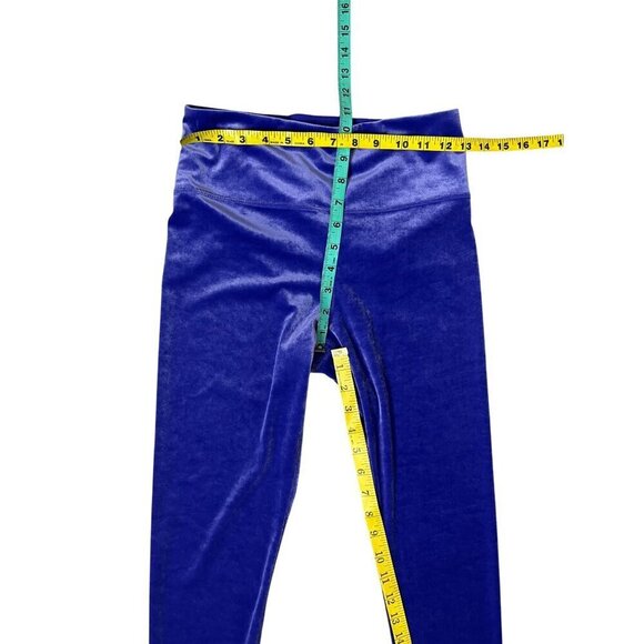 Athleta Purple Velvet Leggings SM Soft Stretch High Rise Athleisure Yoga Lounge - Picture 9 of 10